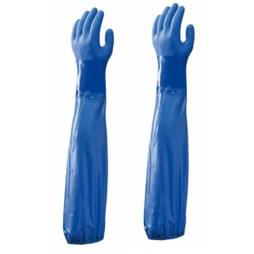 65cm long PVC chemical resistant gloves